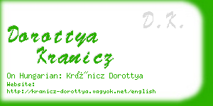 dorottya kranicz business card